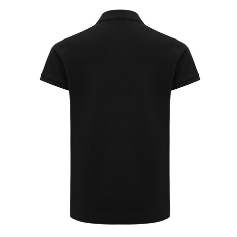 IQONIQ Yosemite Damen Piqué-Poloshirt aus rec. Baumwolle schwarz bedrucken, Art.-Nr. T4200.001.XS