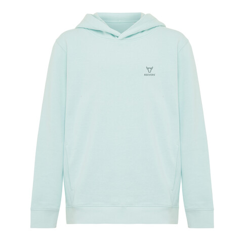 IQONIQ Yengo KidsHoodie mit Seitentaschen aus rec. Baumwolle crushed mint bedrucken, Art.-Nr. T6404.037.78
