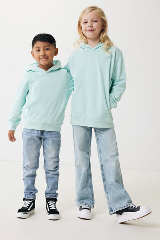IQONIQ Yengo KidsHoodie mit Seitentaschen aus rec. Baumwolle crushed mint bedrucken, Art.-Nr. T6404.037.78