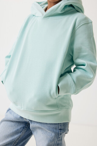 IQONIQ Yengo KidsHoodie mit Seitentaschen aus rec. Baumwolle crushed mint bedrucken, Art.-Nr. T6404.037.78