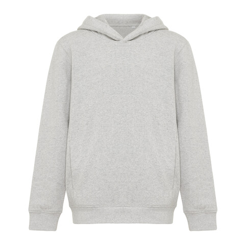 IQONIQ Yengo KidsHoodie mit Seitentaschen aus rec. Baumwolle light heather grey bedrucken, Art.-Nr. T6404.032.1314