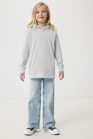 IQONIQ Yengo KidsHoodie mit Seitentaschen aus rec. Baumwolle light heather grey bedrucken, Art.-Nr. T6404.032.1314