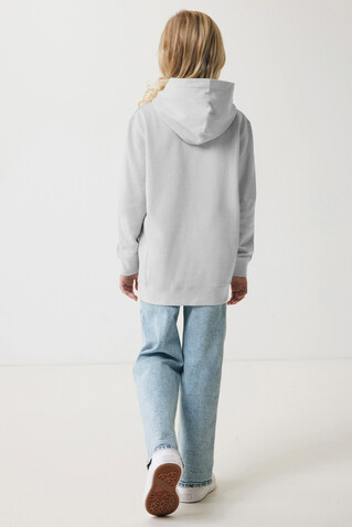 IQONIQ Yengo KidsHoodie mit Seitentaschen aus rec. Baumwolle light heather grey bedrucken, Art.-Nr. T6404.032.1314