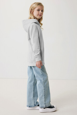 IQONIQ Yengo KidsHoodie mit Seitentaschen aus rec. Baumwolle light heather grey bedrucken, Art.-Nr. T6404.032.1314