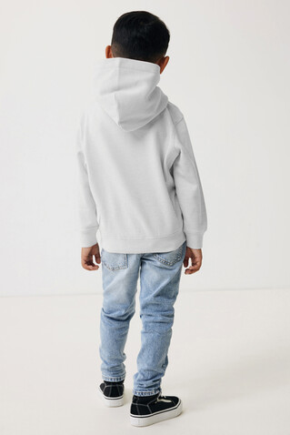 IQONIQ Yengo KidsHoodie mit Seitentaschen aus rec. Baumwolle light heather grey bedrucken, Art.-Nr. T6404.032.1314