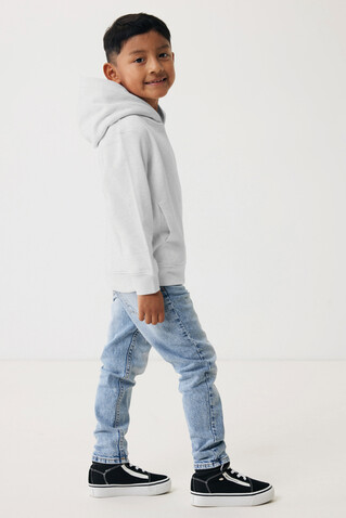 IQONIQ Yengo KidsHoodie mit Seitentaschen aus rec. Baumwolle light heather grey bedrucken, Art.-Nr. T6404.032.1314