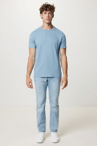 IQONIQ Bryce T-Shirt aus recycelter Baumwolle sky blue bedrucken, Art.-Nr. T9100.022.L