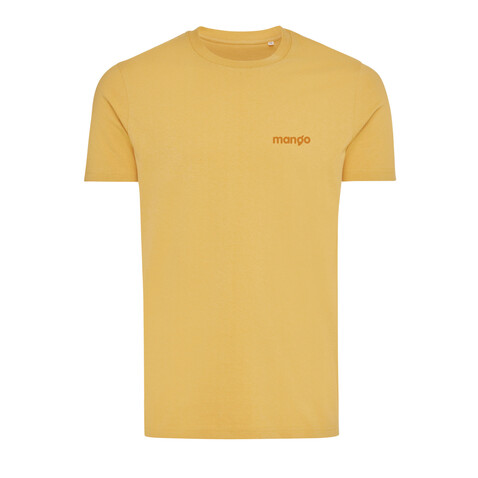 IQONIQ Bryce T-Shirt aus recycelter Baumwolle ochre yellow bedrucken, Art.-Nr. T9100.021.S
