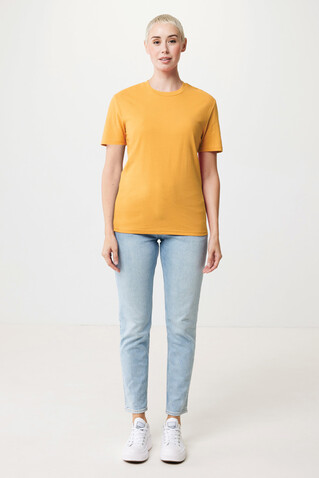 IQONIQ Bryce T-Shirt aus recycelter Baumwolle ochre yellow bedrucken, Art.-Nr. T9100.021.S