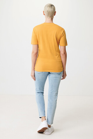 IQONIQ Bryce T-Shirt aus recycelter Baumwolle ochre yellow bedrucken, Art.-Nr. T9100.021.S