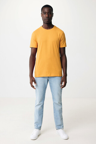 IQONIQ Bryce T-Shirt aus recycelter Baumwolle ochre yellow bedrucken, Art.-Nr. T9100.021.S