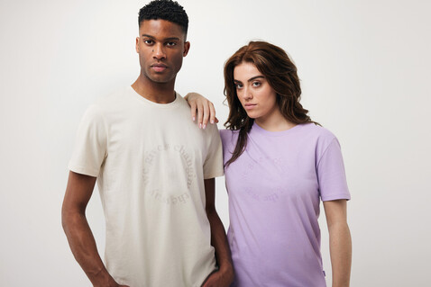IQONIQ Bryce T-Shirt aus recycelter Baumwolle lavender bedrucken, Art.-Nr. T9100.011.XXS