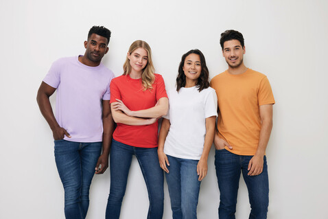 IQONIQ Bryce T-Shirt aus recycelter Baumwolle lavender bedrucken, Art.-Nr. T9100.011.XXS