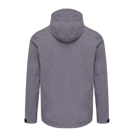 IQONIQ Makalu Herren Softshelljacke aus recyceltem Polyester vulcano heather grey bedrucken, Art.-Nr. T1700.028.S IQONIQ Makalu Herren Softshelljacke aus recyceltem Polyester vulcano heather grey bedrucken, Art.-Nr. T1700.028.S