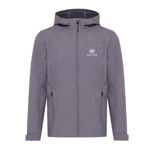 IQONIQ Makalu Herren Softshelljacke aus recyceltem Polyester vulcano heather grey bedrucken, Art.-Nr. T1700.028.S IQONIQ Makalu Herren Softshelljacke aus recyceltem Polyester vulcano heather grey bedrucken, Art.-Nr. T1700.028.S