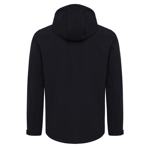 IQONIQ Makalu Herren Softshelljacke aus recyceltem Polyester schwarz bedrucken, Art.-Nr. T1700.001.4XL