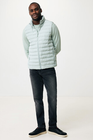 IQONIQ Meru Herren Bodywarmer aus recyceltem Polyester Iceberg green bedrucken, Art.-Nr. T1702.023.M