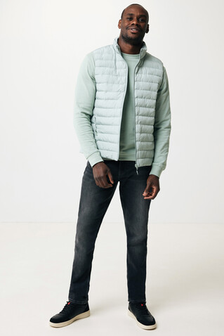 IQONIQ Meru Herren Bodywarmer aus recyceltem Polyester Iceberg green bedrucken, Art.-Nr. T1702.023.M