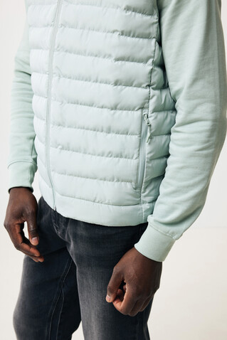 IQONIQ Meru Herren Bodywarmer aus recyceltem Polyester Iceberg green bedrucken, Art.-Nr. T1702.023.M