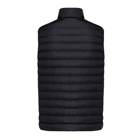 IQONIQ Meru Herren Bodywarmer aus recyceltem Polyester schwarz bedrucken, Art.-Nr. T1702.001.4XL
