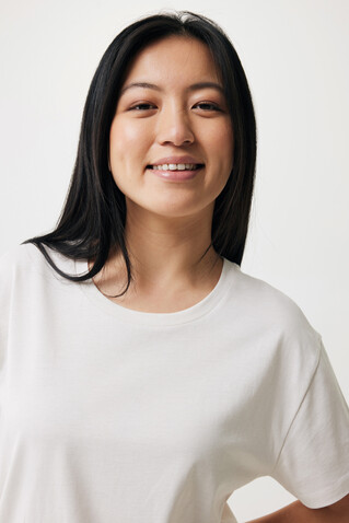 IQONIQ Yala Damen T-Shirt aus recycelter Baumwolle ivory white bedrucken, Art.-Nr. T4100.040.XXL