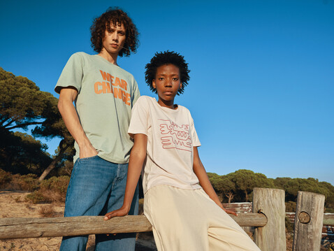 IQONIQ Yala Damen T-Shirt aus recycelter Baumwolle cloud pink bedrucken, Art.-Nr. T4100.039.L