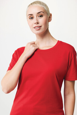 IQONIQ Yala Damen T-Shirt aus recycelter Baumwolle rot bedrucken, Art.-Nr. T4100.029.XXS
