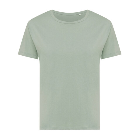 IQONIQ Yala Damen T-Shirt aus recycelter Baumwolle Iceberg green bedrucken, Art.-Nr. T4100.023.XXL
