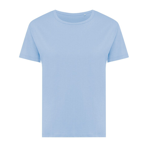 IQONIQ Yala Damen T-Shirt aus recycelter Baumwolle sky blue bedrucken, Art.-Nr. T4100.022.XXS