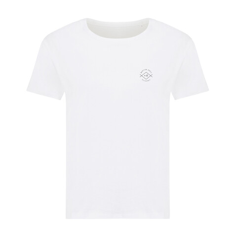 IQONIQ Yala Damen T-Shirt aus recycelter Baumwolle recycled white bedrucken, Art.-Nr. T4100.004.S