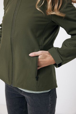IQONIQ Makalu Damen Softshelljacke aus recyceltem Polyester khaki bedrucken, Art.-Nr. T4700.020.L