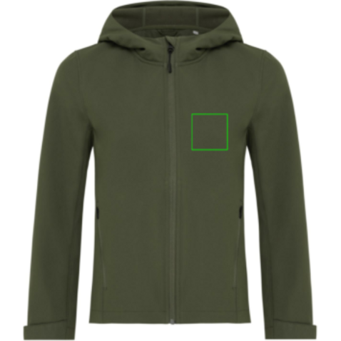 IQONIQ Makalu Damen Softshelljacke aus recyceltem Polyester khaki bedrucken, Art.-Nr. T4700.020.L