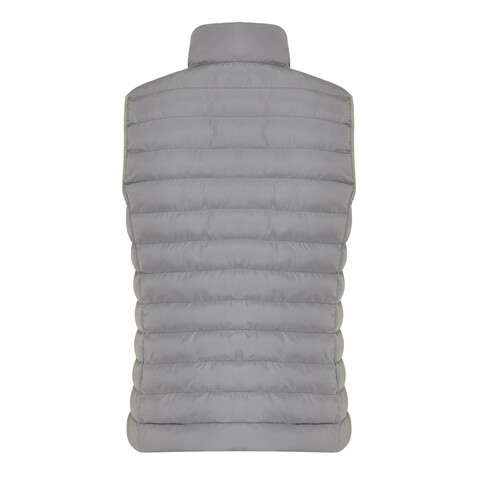 IQONIQ Meru Damen Bodywarmer aus recyceltem Polyester Silbergrau bedrucken, Art.-Nr. T4702.035.S