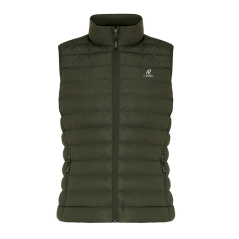 IQONIQ Meru Damen Bodywarmer aus recyceltem Polyester khaki bedrucken, Art.-Nr. T4702.020.XL