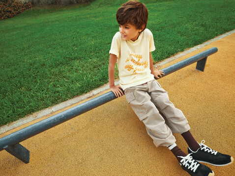 IQONIQ Koli Kids T-Shirt aus recycelter Baumwolle cream yellow bedrucken, Art.-Nr. T6100.036.56 IQONIQ Koli Kids T-Shirt aus recycelter Baumwolle cream yellow bedrucken, Art.-Nr. T6100.036.56
