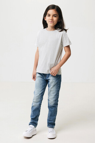 IQONIQ Koli Kids T-Shirt aus recycelter Baumwolle light heather grey bedrucken, Art.-Nr. T6100.032.910
