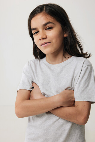 IQONIQ Koli Kids T-Shirt aus recycelter Baumwolle light heather grey bedrucken, Art.-Nr. T6100.032.910