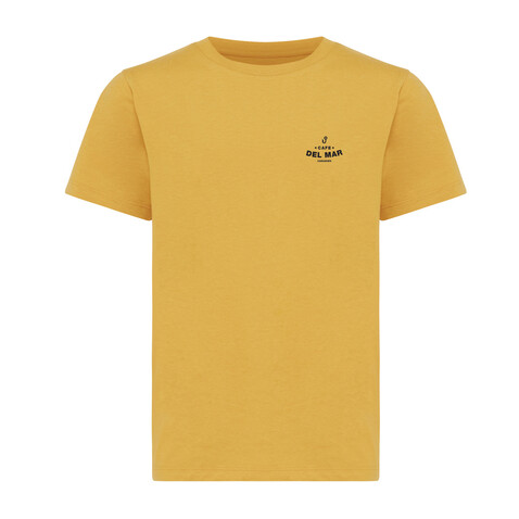 IQONIQ Koli Kids T-Shirt aus recycelter Baumwolle ochre yellow bedrucken, Art.-Nr. T6100.021.78
