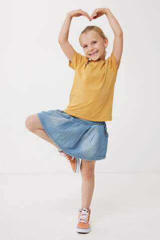 IQONIQ Koli Kids T-Shirt aus recycelter Baumwolle ochre yellow bedrucken, Art.-Nr. T6100.021.78