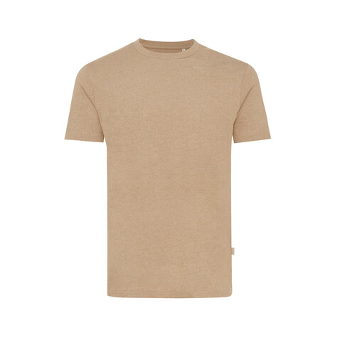 IQONIQ Manuel ungefärbtes T-Shirt aus recycelter Baumwolle heather brown bedrucken, Art.-Nr. T9101.017.S