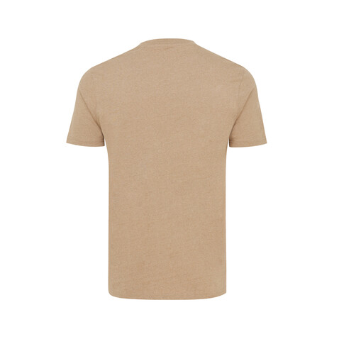 IQONIQ Manuel ungefärbtes T-Shirt aus recycelter Baumwolle heather brown bedrucken, Art.-Nr. T9101.017.S