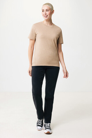 IQONIQ Manuel ungefärbtes T-Shirt aus recycelter Baumwolle heather brown bedrucken, Art.-Nr. T9101.017.S