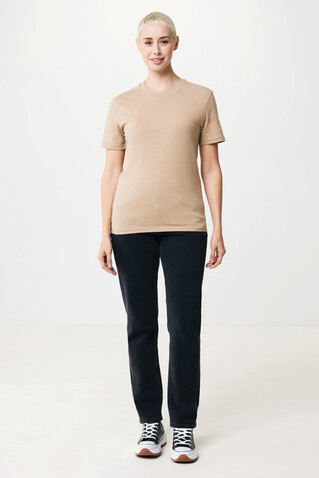 IQONIQ Manuel ungefärbtes T-Shirt aus recycelter Baumwolle heather brown bedrucken, Art.-Nr. T9101.017.S