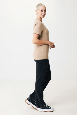 IQONIQ Manuel ungefärbtes T-Shirt aus recycelter Baumwolle heather brown bedrucken, Art.-Nr. T9101.017.S