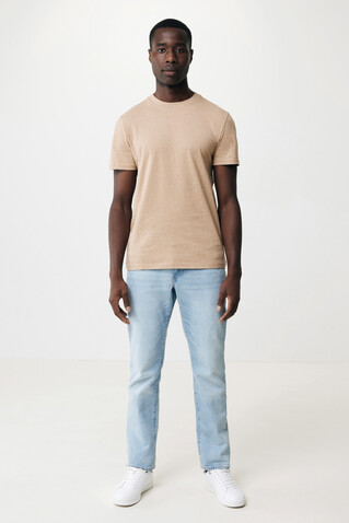 IQONIQ Manuel ungefärbtes T-Shirt aus recycelter Baumwolle heather brown bedrucken, Art.-Nr. T9101.017.S