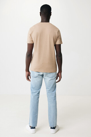 IQONIQ Manuel ungefärbtes T-Shirt aus recycelter Baumwolle heather brown bedrucken, Art.-Nr. T9101.017.S