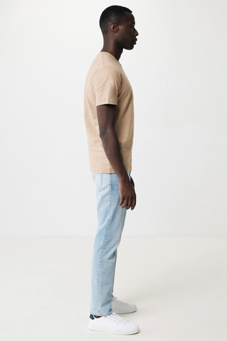 IQONIQ Manuel ungefärbtes T-Shirt aus recycelter Baumwolle heather brown bedrucken, Art.-Nr. T9101.017.S