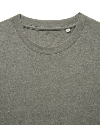 IQONIQ Manuel ungefärbtes T-Shirt aus recycelter Baumwolle heather green bedrucken, Art.-Nr. T9101.015.XS
