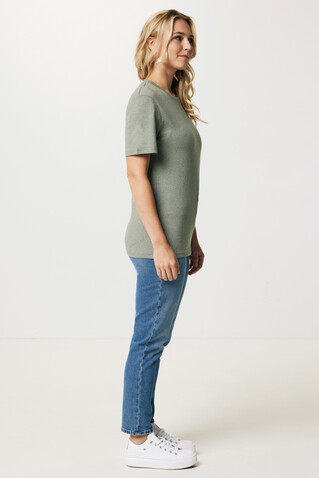 IQONIQ Manuel ungefärbtes T-Shirt aus recycelter Baumwolle heather green bedrucken, Art.-Nr. T9101.015.XS