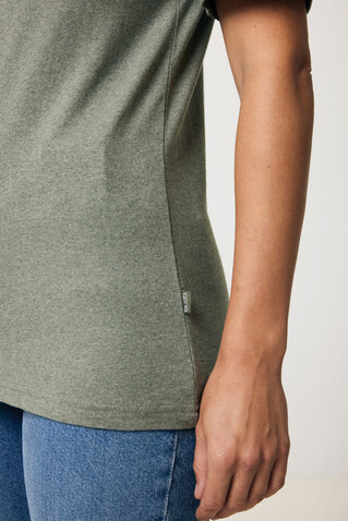 IQONIQ Manuel ungefärbtes T-Shirt aus recycelter Baumwolle heather green bedrucken, Art.-Nr. T9101.015.XS